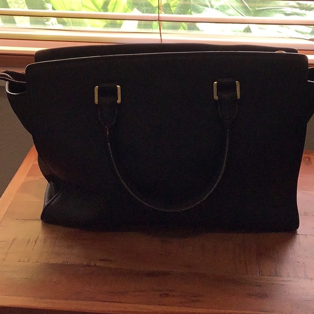 Michael Kors Black Leather Women's Briefcase - Picture 11 of 16